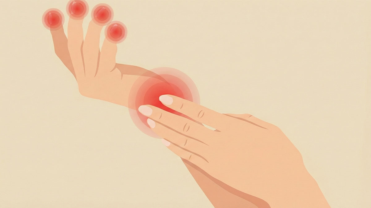 とりのこ心理オフィス：線維筋痛症のイメージイラスト